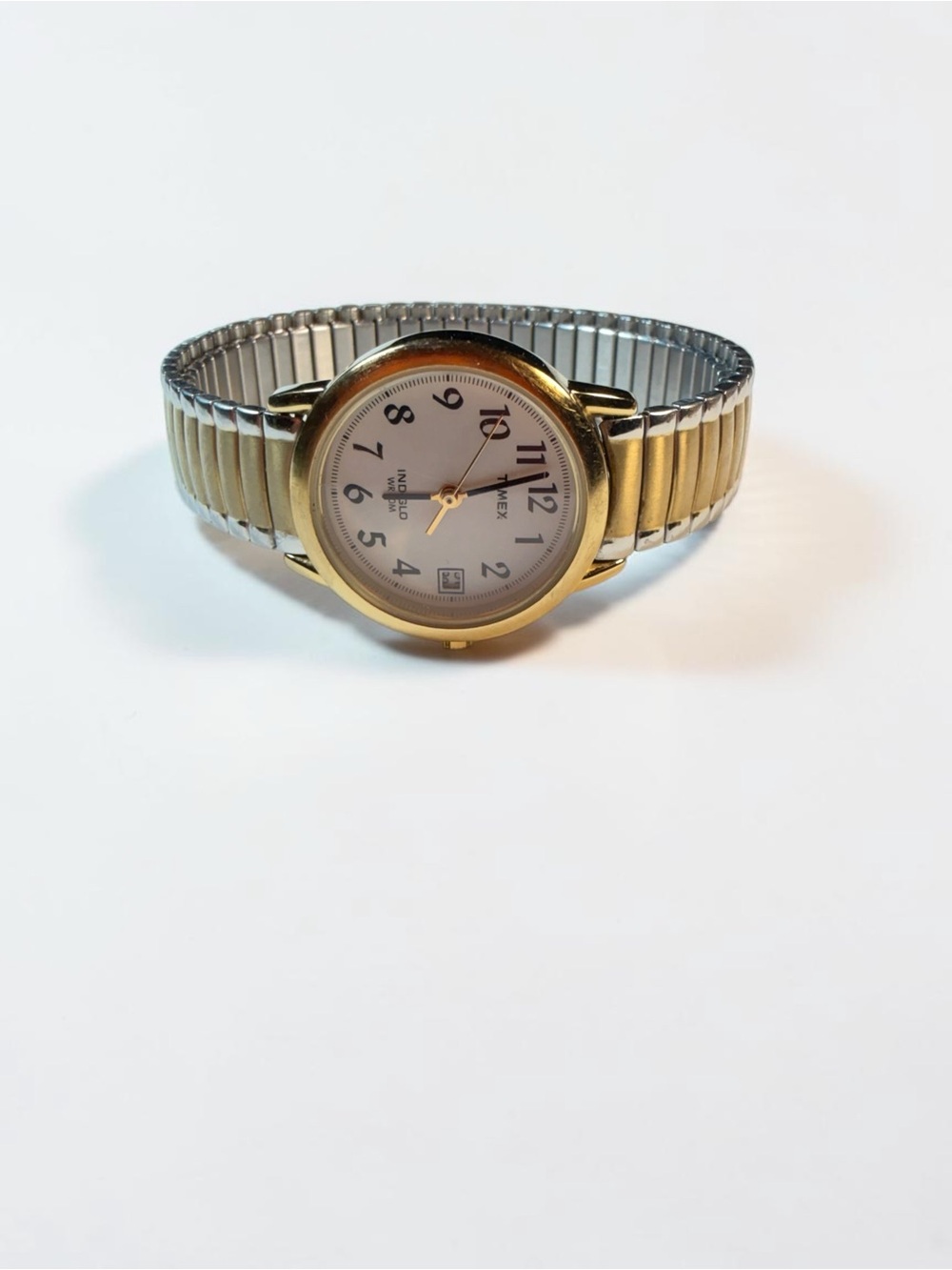 Timex Two-Tone Expansion Band Watch — Gold and Silver